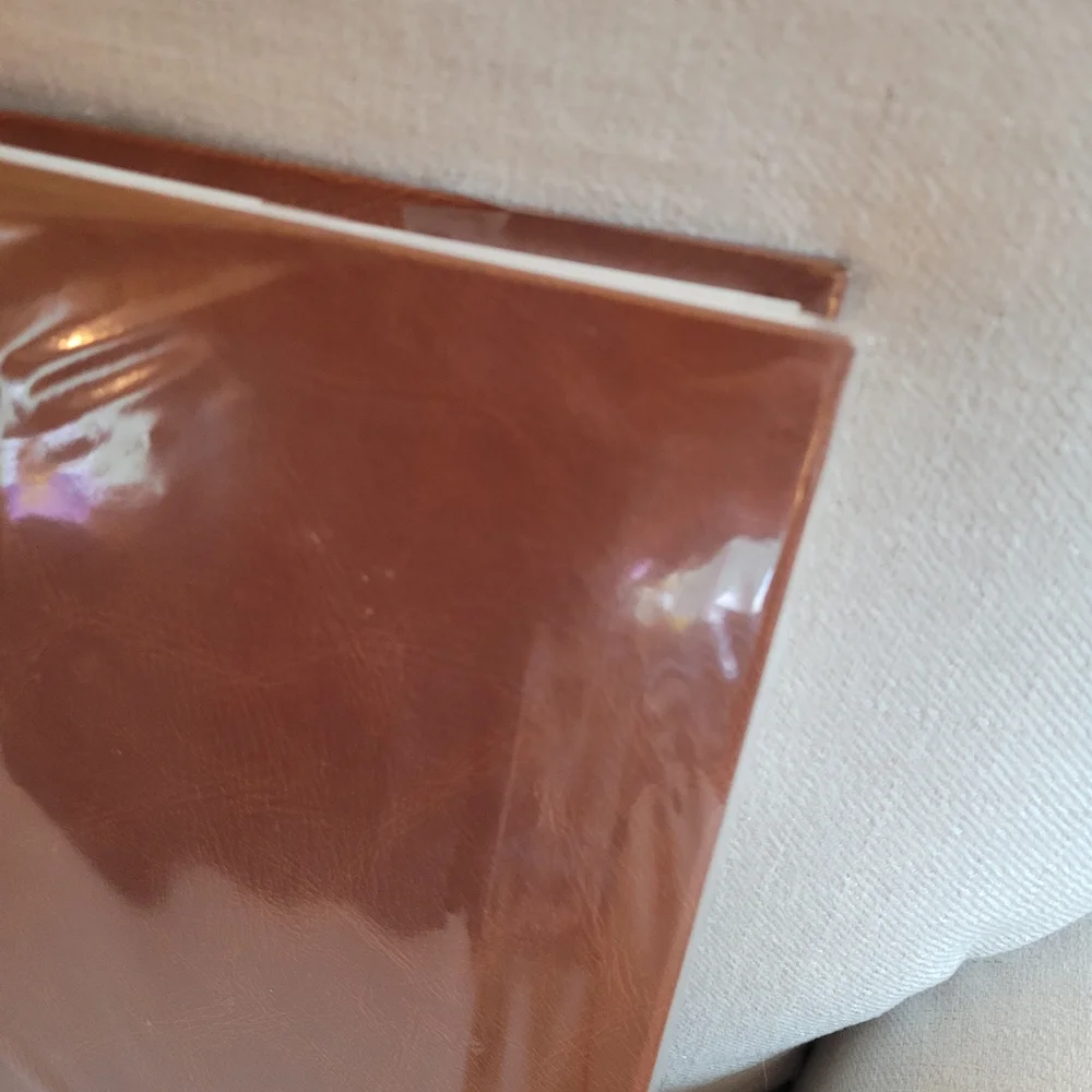 Brown Photo Album with Gold Accents